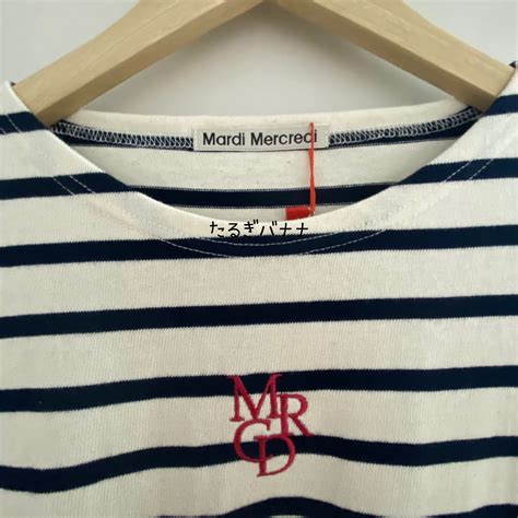 【mardi Mercredi】tshirt Long Sleeve Stripe Mrcd Mardi Mercreditシャツ