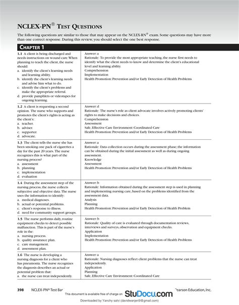 Solution Nclex Testbank Nclex Test Bank Practice Material Studypool