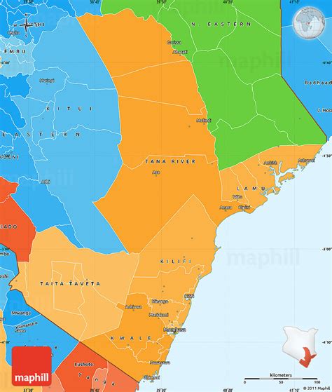 political shades simple map  coast