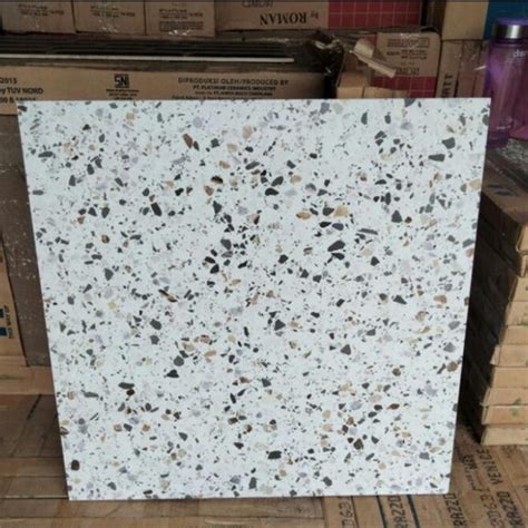 Jual Granite Lantai Motif Terazo 60x60 Terrazzo Venice White Kwc Kab