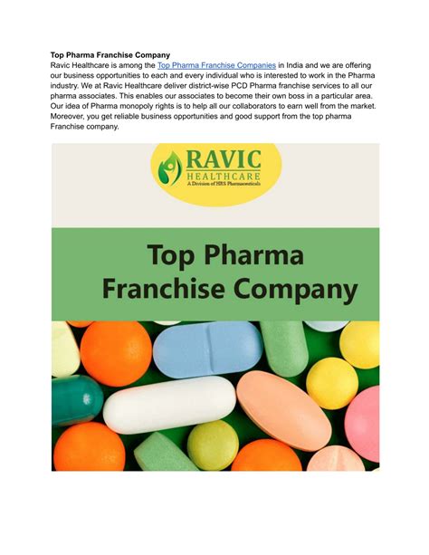 PPT Top Pharma Franchise Company PowerPoint Presentation Free