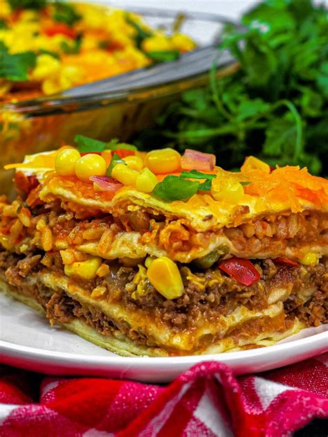 Layered Mexican Tortilla Casserole Sweet Peas Kitchen