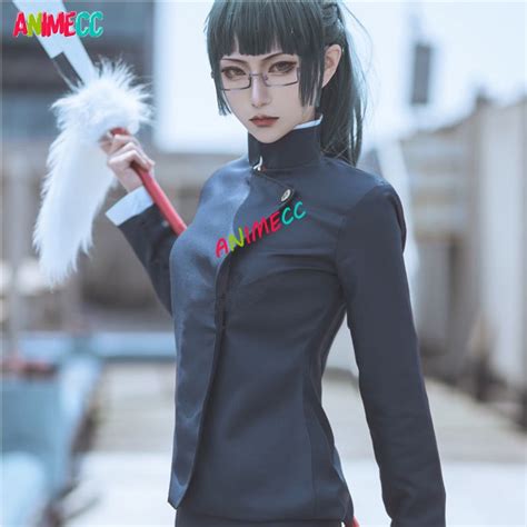 Anime Jujutsu Kaisen Cosplay Costume Maki Zenin Wig Top Skirt Zen In Maki Halloween Christmas