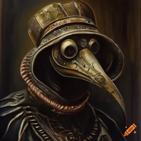 Hr Giger Style Illustration Of A Plague Doctor On Craiyon