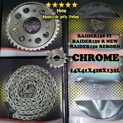 OKM RACING CHAIN SPROCKET SET RAIDER150 REBORN RAIDER150 FI