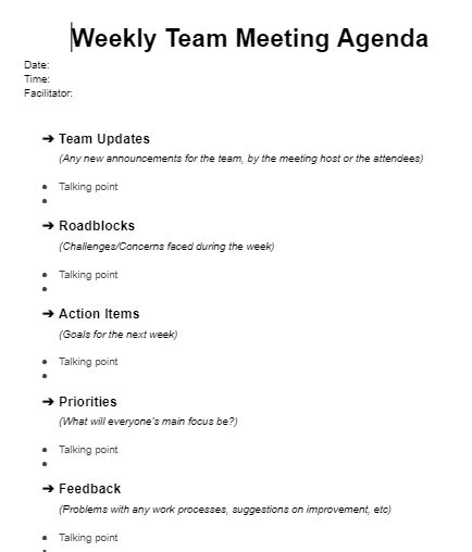 6 Handy Meeting Agenda Templates For Your Next Meeting