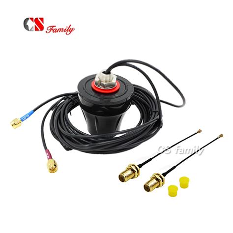 Waterproof 3g Gps Antenna Sma To Ipex With 2pcs Ipex To Sma Cable 100mm