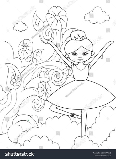 Cute Queen Activity Coloring Page Kids Stock Illustration 2157944391