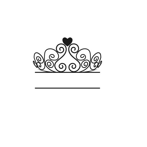 Princess Crown Split Text Frame Queen Free Svg File Svg Heart