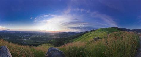 Panoramic mountain sunset stock photo. Image of celestial - 15485976