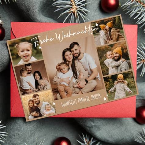 Frohe Weihnachten Postkarte Mit Fotos Und Ihrem Wunschtext