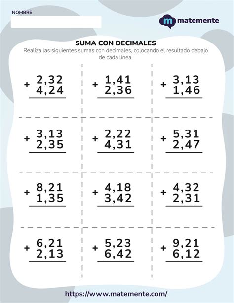 Problemas Con Suma Y Resta De Decimales Para Primaria Ejercicios De Porn Sex Picture