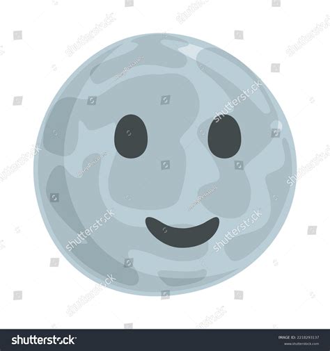 Moon Face Sign Emoji Icon Illustration Stock Vector (Royalty Free ...