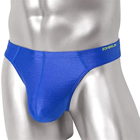 Zonbailon Mens Underwear Ice Silk Thong Panties For Men Thong Bikini T