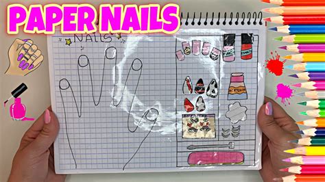 Paper Diy Paper Nails Nails Arts Tutorial Paper Play Unhas De