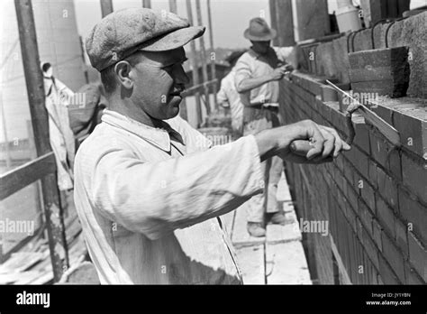 Vintage Construction Brick Layers Black And White Stock Photos And Images