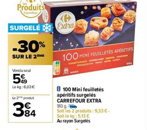 Promo Mini Feuillet S Ap Ritifs Surgel S Carrefour Extra Chez Carrefour