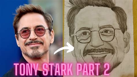 How To Draw Tony Stark Step By Step Sketch Tutorial Part 2 Ironman