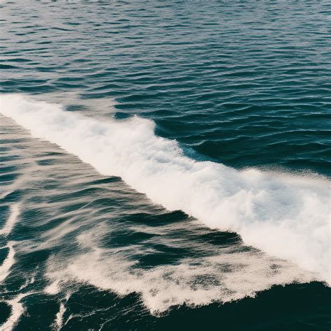 Boat Waves In Ocean Graphic · Creative Fabrica