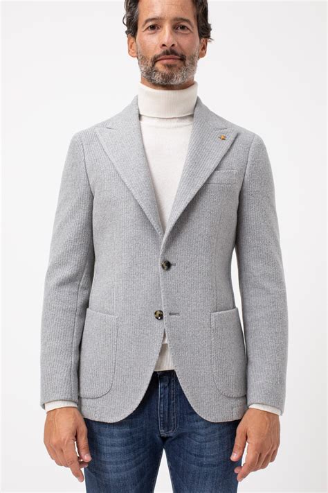 Grey Jacket For Man Latorre F W Rione Fontana