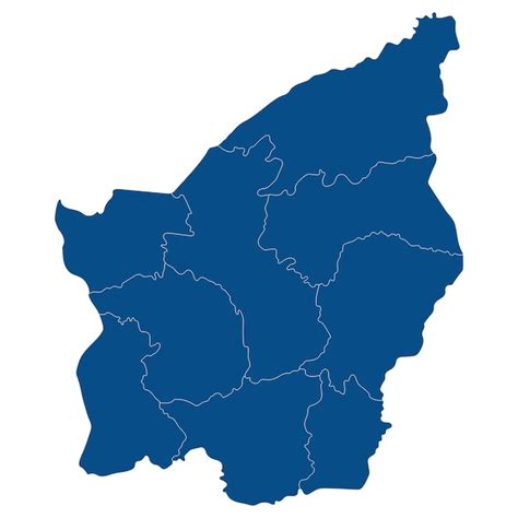 Mapa De San Marino En Las Provincias Administrativas En Color Azul