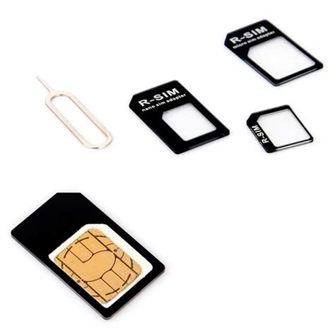 Black Nano SIM Card To Micro Standard Adapter Converter Sets Sim Card