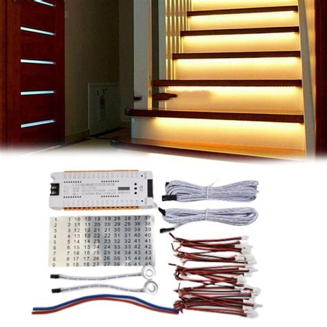 1 Set Motion Sensor Wired Indoor Motion Activated Footlight Led Stair Light Automatic Stairway