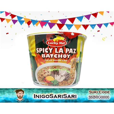 Lucky Me Go Cup Spicy La Paz Batchoy Mini Instant Noodle Soup 40g