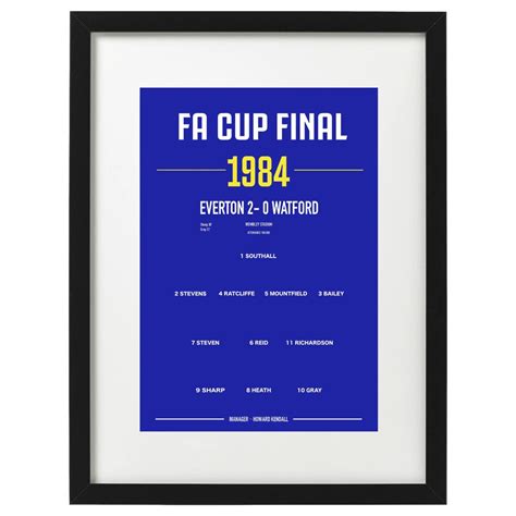 Everton 1984 FA Cup Final Art Print Etsy