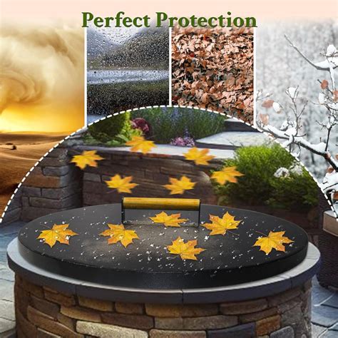 Simond Store Snuffer Lid 36 2MM Powder Carbon Steel Fire Pit Cover