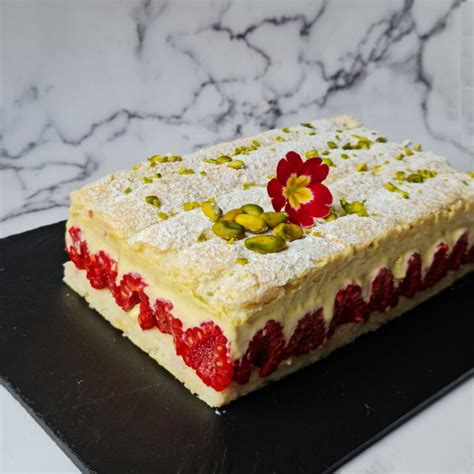 Gâteau framboise pistache avec crème mousseline