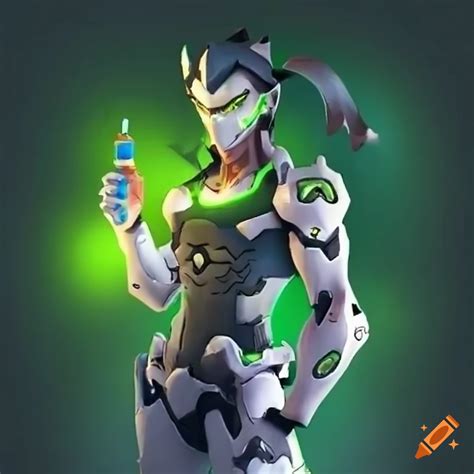 Genji Holding A Bottle Of Sprite On Craiyon