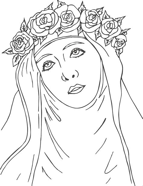 Desenho De Santa Rosa De Lima Para Colorir Tudodesenhos