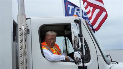 Trump Rides In Garbage Truck After Bidens Comment About Supporters