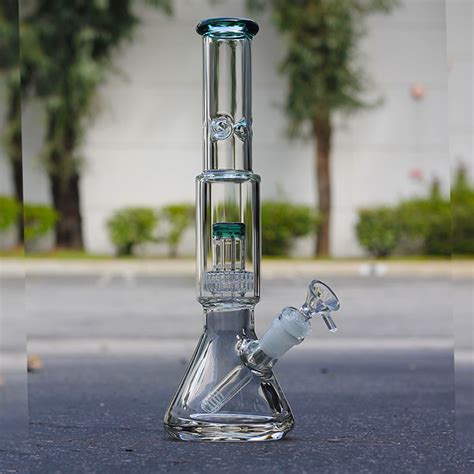 Super Thick 12 Inch Bong Matrix Water Pipe Clear Glass 15mm Beaker