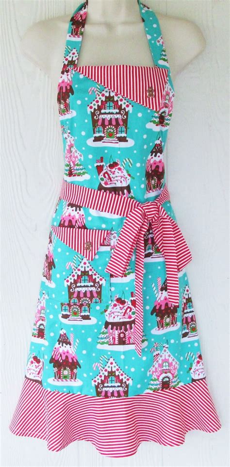 Gingerbread House Apron Retro Apron Christmas Apron Etsy