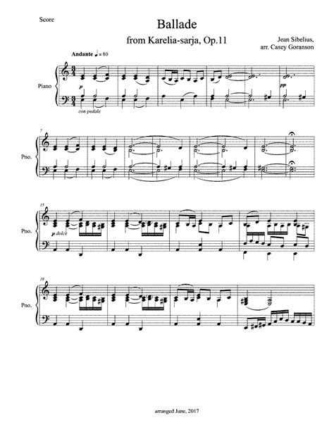 Karelia Suite Op11 Sibelius Jean Imslp Free Sheet Music Pdf