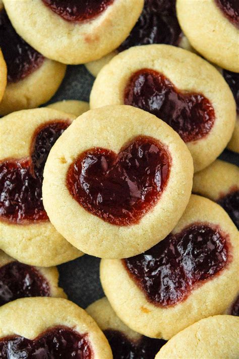 Raspberry Jam Thumbprint Heart Cookies Home Cooked Harvest