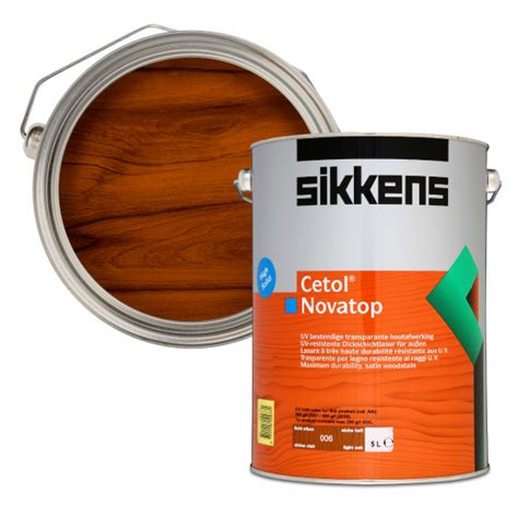 Sikkens Cetol Novatop Satin Semi Gloss Wood Stain Finish Light Oak 2 5L