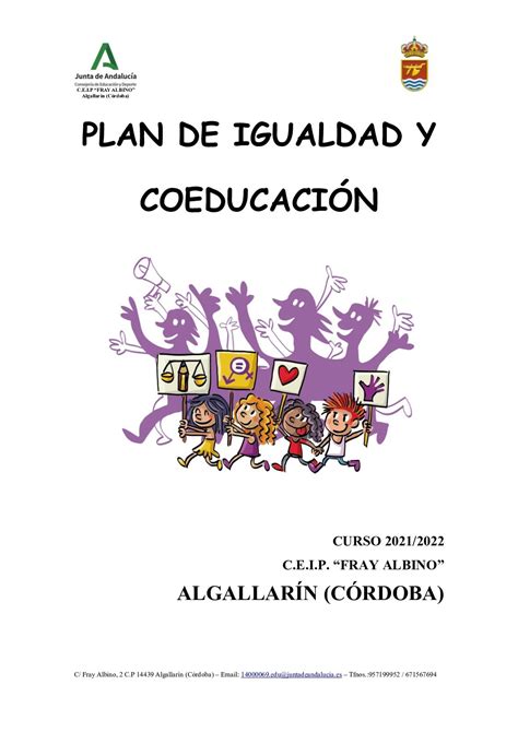 Calaméo Plan De Igualdad Y Coeducación 21 22