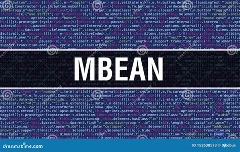 Mbean Text Written On Programming Code Abstract Technology Background