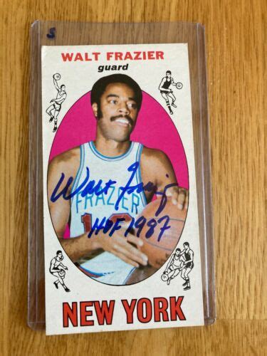 New York Knicks Walt Frazier Signed Topps Rookie Card Ebay