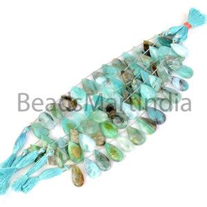 Peruvian Opal Pear Faceted Gemstone Beads Peru Opal Pear Etsy