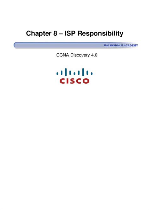 Pdf Ccna Dis Chapter Isp Responsibility Ppt Compatibility Mode