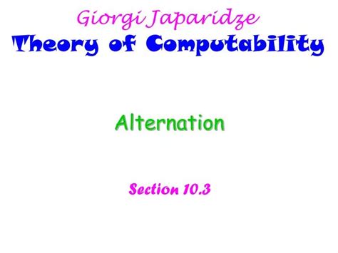alternation powerpoint    id