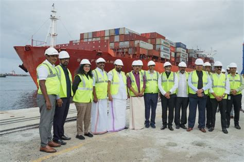 First Container Ship Anchors At Indias Biggest Transhipment Port In