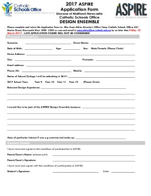 Fillable Online 2019 ASPIRE Application Form Fax Email Print PdfFiller