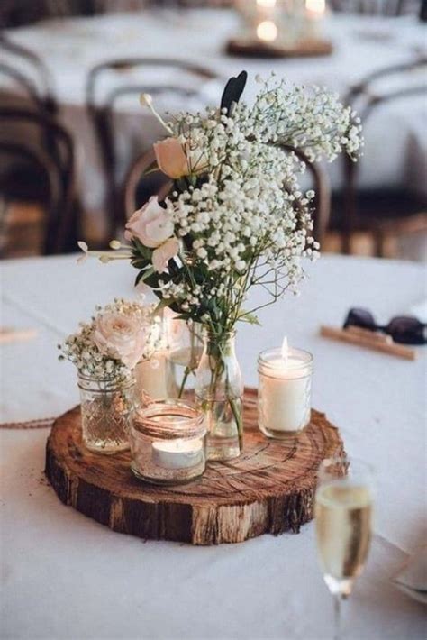 Rustic Wedding Centerpieces With Tree Stumps Oh The Wedding Day