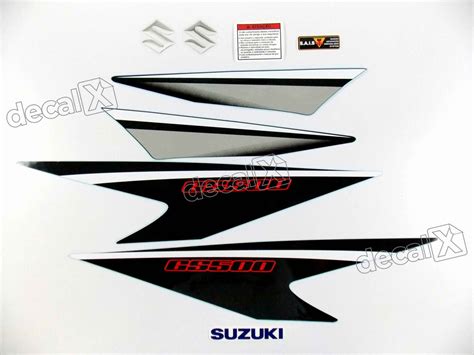 Kit Jogo Faixa Emblema Adesivo Suzuki GS 500 Preta Decalx Adesivos