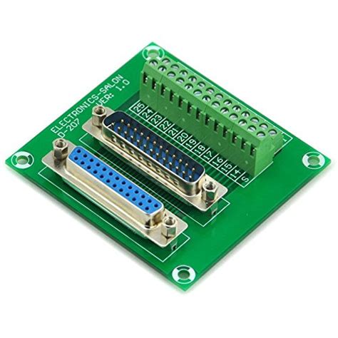 Electronics Salon D SUB DB25 Male Female Header Breakout Board DSUB